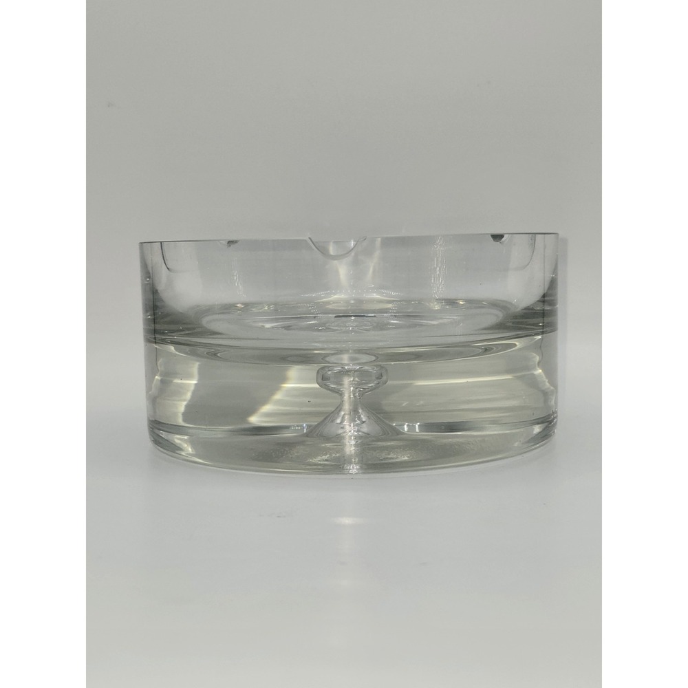 Krosno Glass Ashtray Circular Cigarette Holder Home Decor‎ Desk Accessory
